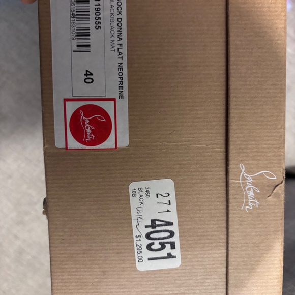 Christian Louboutin Spiked Sock Donna Flat Neiprene - Picture 4 of 5